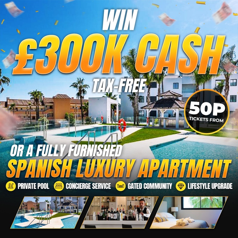 WIN A LUXURY SPAIN APARTMENT… OR £300,000 TAX-FREE 